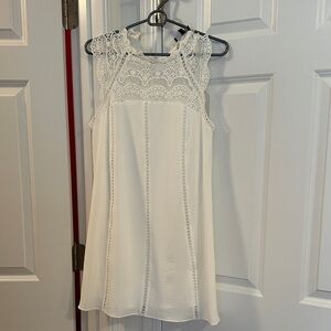 Lulu's White Lace Sleeveless Dress